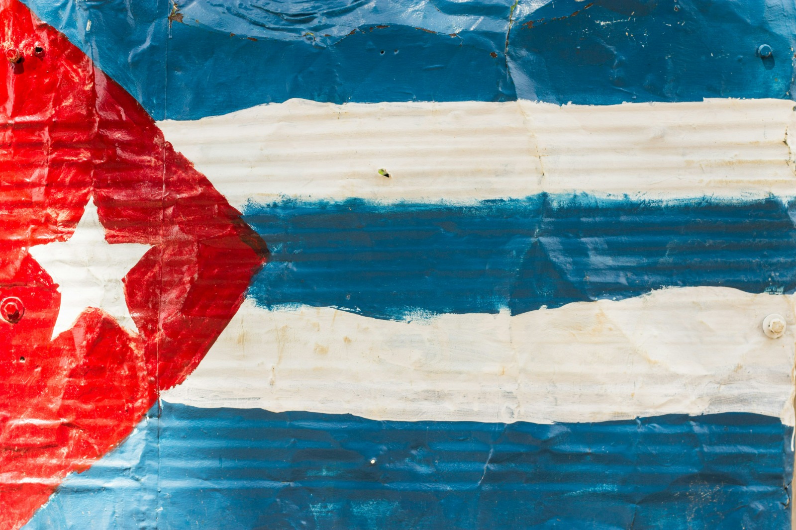 Foto van de Cubaanse vlag