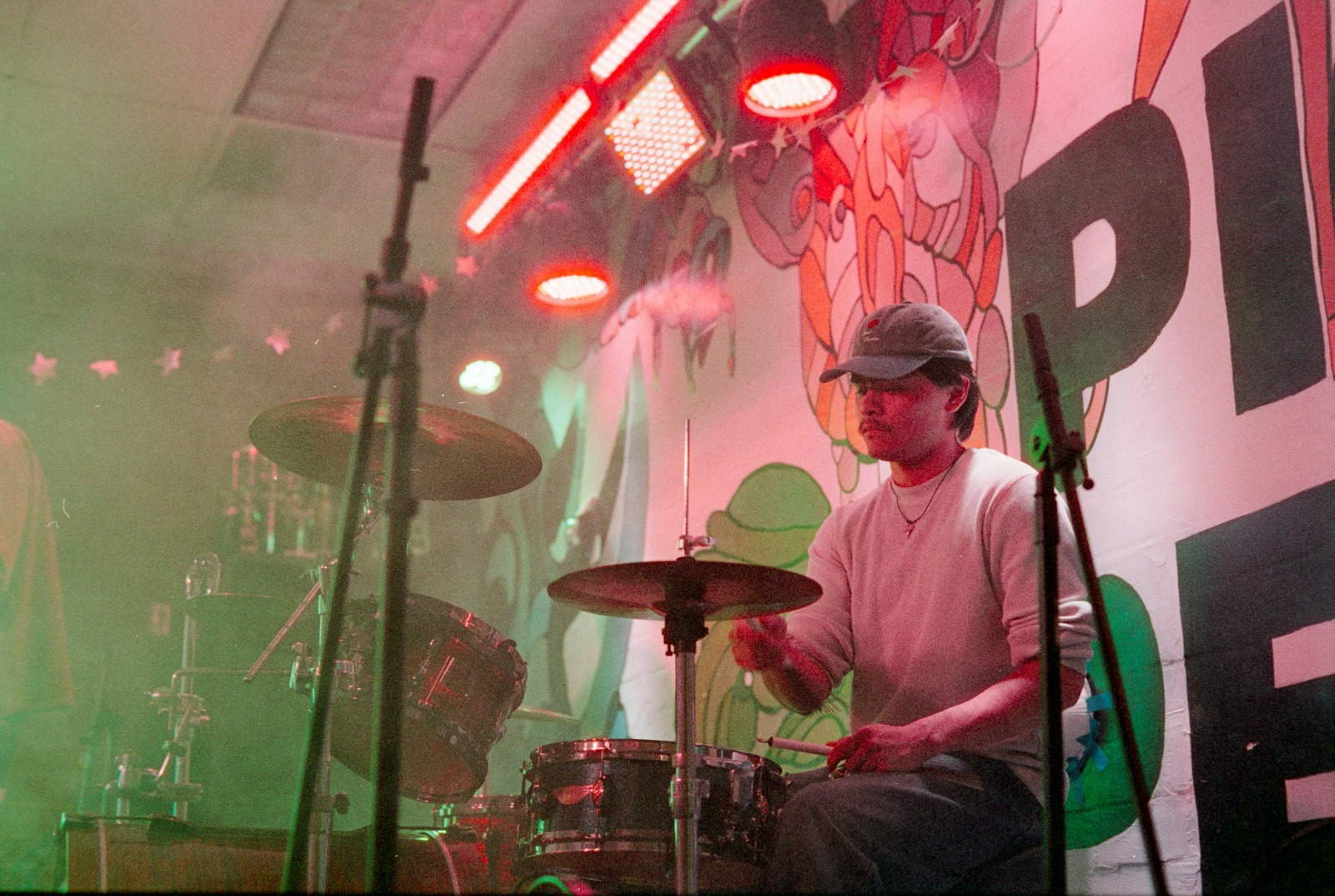 Foto van een drummer